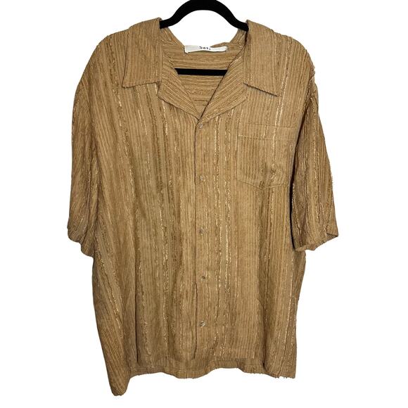 Sefr Men's Beige Dalian Button Down Shirt Richie Trousers Matching Set Size XXL - Picture 3 of 16